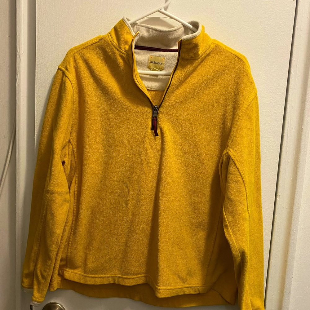 LLBean Yellow Fleece Pullover